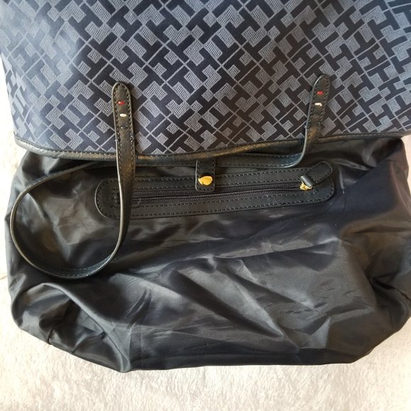 Tommy Hilfiger Monogram Faux Leather Tote - Picture 10 of 14